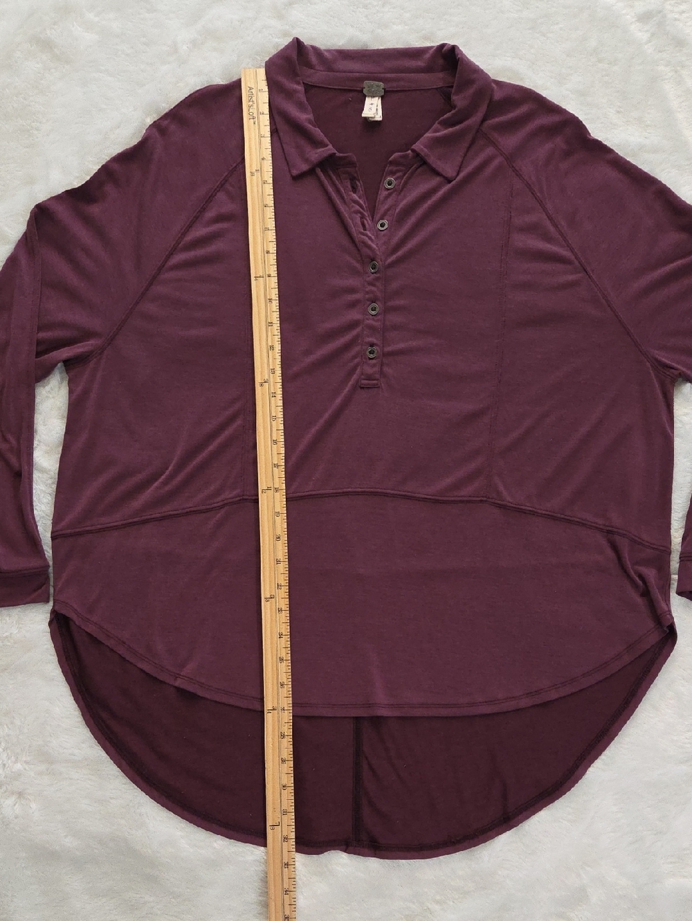 We The Free People Rose Oversized Henley - Picture 4 of 6